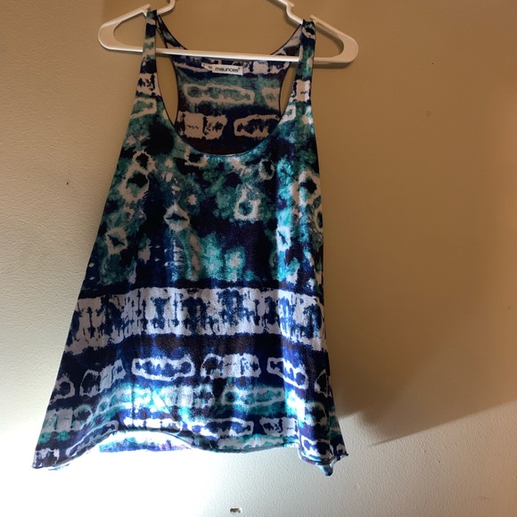 Maurices Tops - Blue and purple tie dye tank